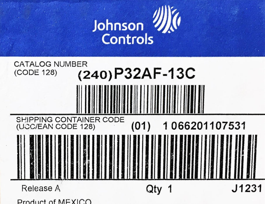 Johnson Controls Sensitive Differential Pressure Switch P32AF-13C NOS