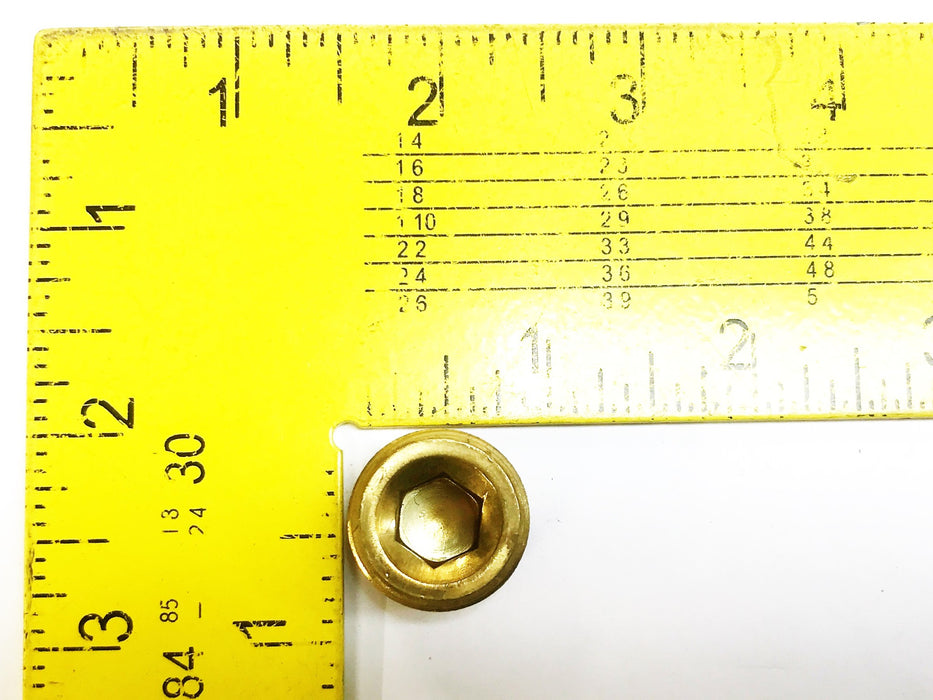 Unbranded Brass 1/2" Male Solid Square Head Plug [Lot of 6] NOS