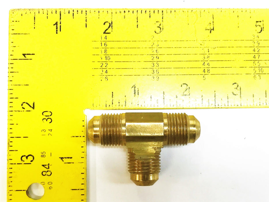 Unbranded Brass 3/8" Male Nipple Tee Fitting [Lot of 4] NOS