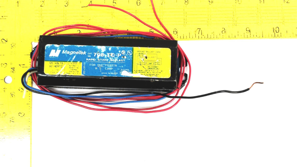 Magnetek 120V 60Hz 0.66A Class P Rapid Start Ballast 708-TC-P USED