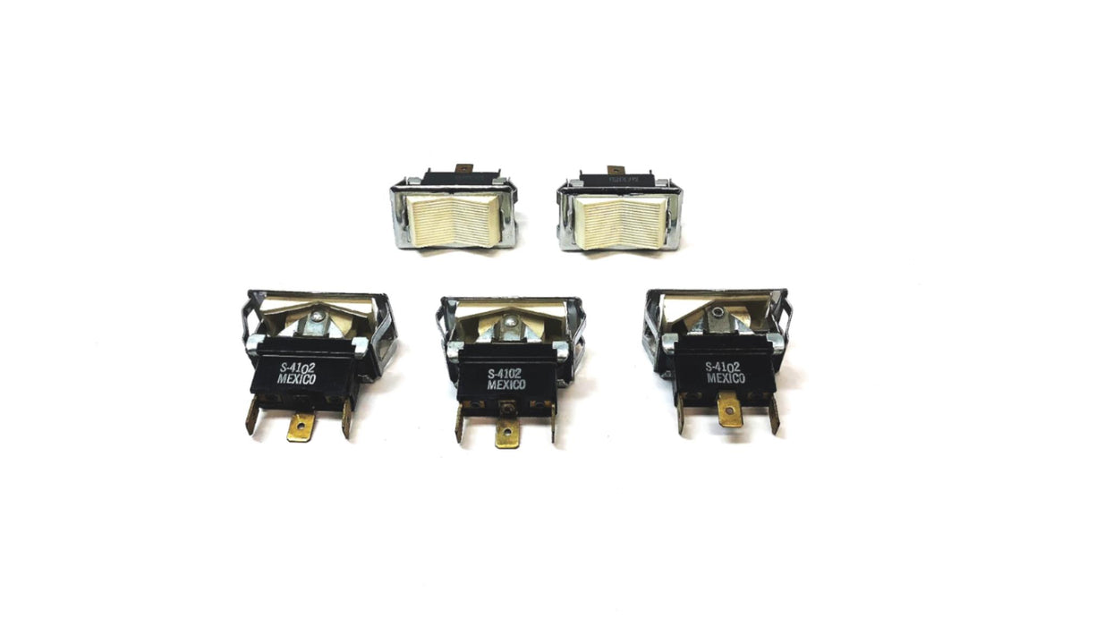 Unbranded 3 Pole 3 Position Rocker Switch S-4102 [Lot of 5] NOS