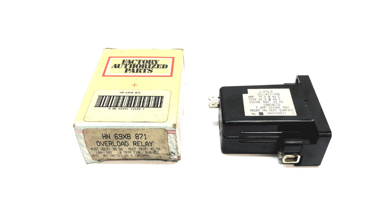 Heinemann Silic-O-Netic Overload Relay HN69XB871 (CL1-617-XXA) NOS
