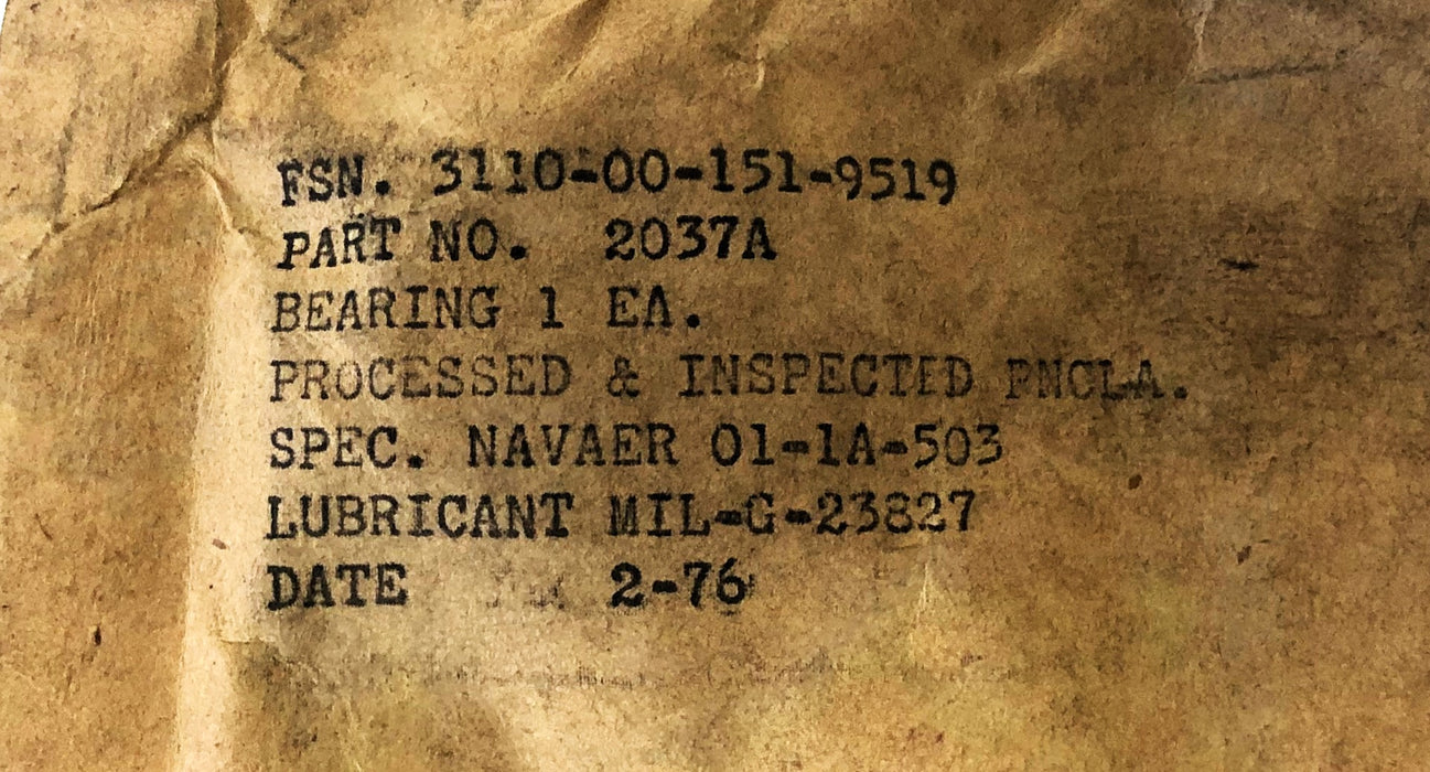 Timken Cylindrical Roller Bearing A2037 (A2037A/A2127HCC) NOS