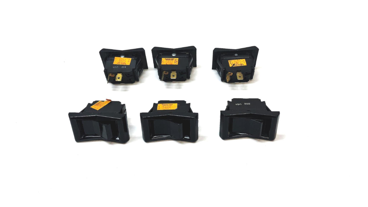 Unbranded 2 Pole/2 Position Rocker Switch S-5404(S-5407) [Lot of 6] NOS