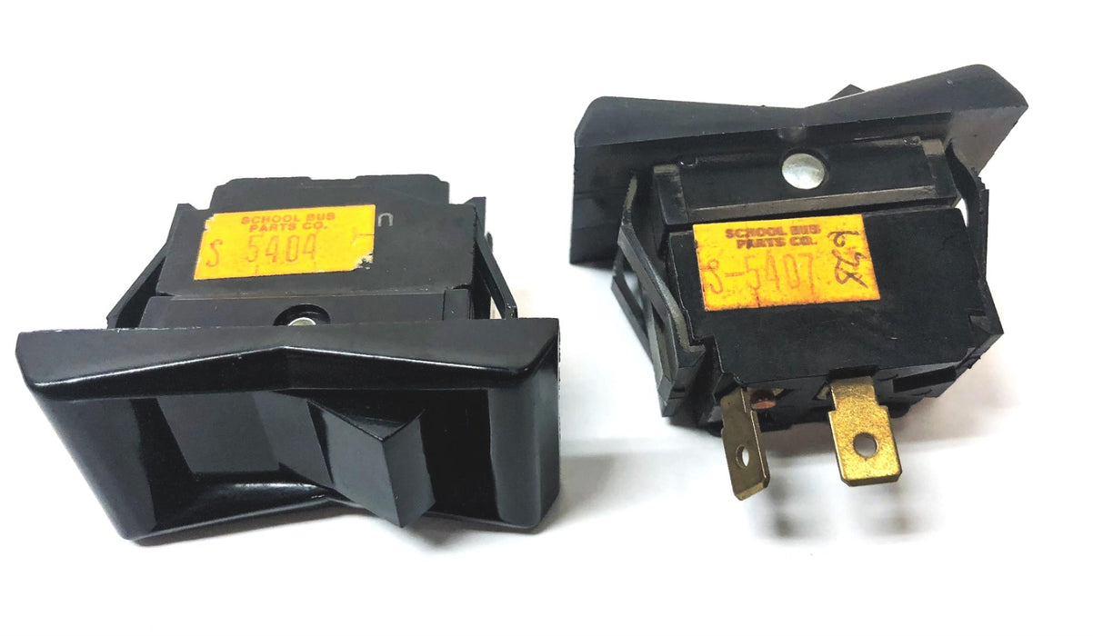 Unbranded 2 Pole/2 Position Rocker Switch S-5404(S-5407) [Lot of 6] NOS