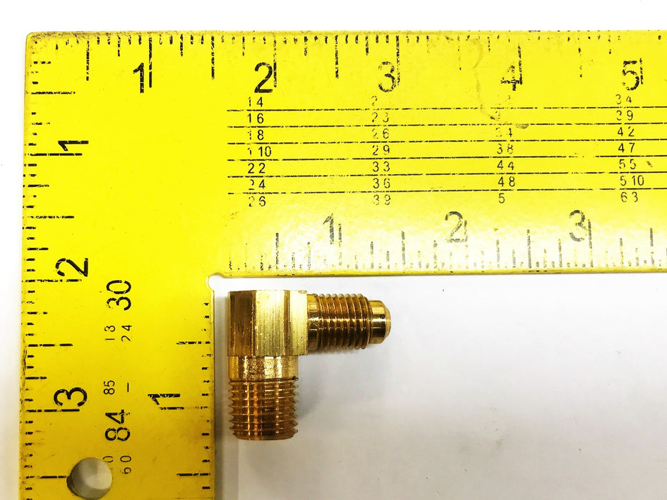 Unbranded Brass 1/4" Male x 1/8" Male Reducing Elbow [Lot of 9] NOS
