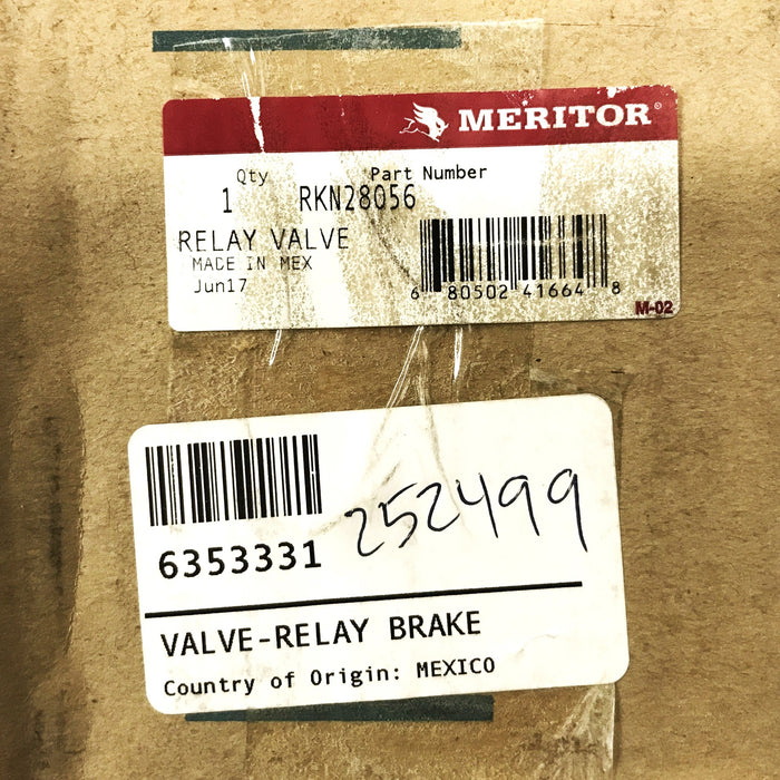 Meritor Air Brake Relay Valve RKN28056 NOS