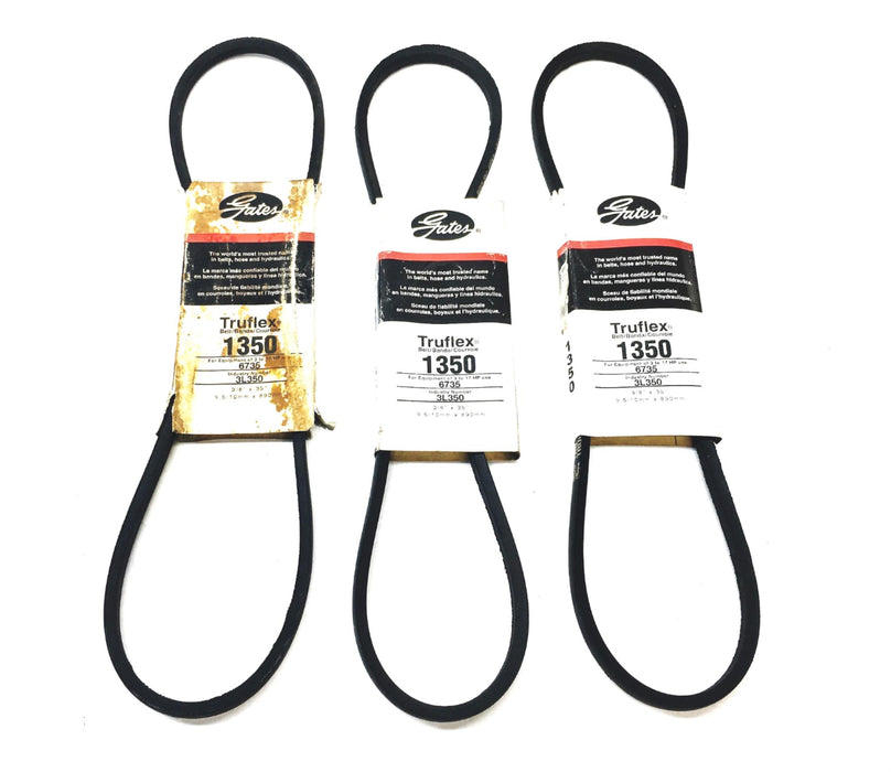 Gates Truflex Belt 1350 (3L350) [Lot of 3] NOS