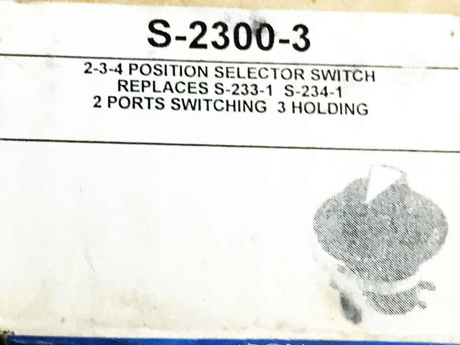 Johnson Controls 2-3-4 Position Select Switch S-2300-3 NOS