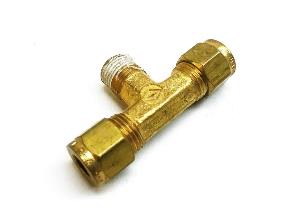 Unbranded Brass 3/16" M x 1/8" M x 3/16 M Compression Tee [Lot of 4] NOS