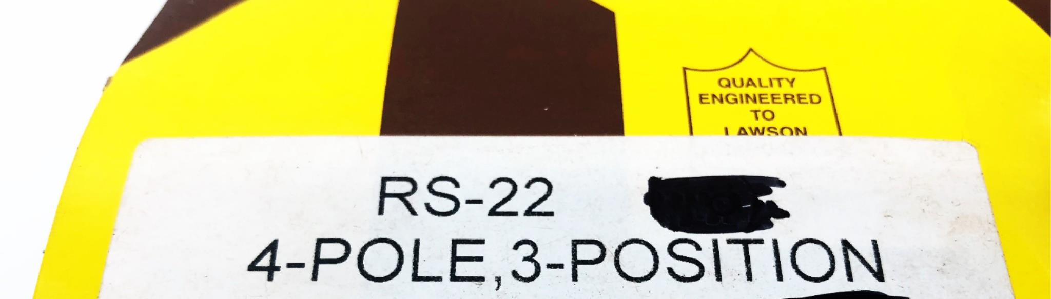 Unbranded 4 Pole/3 Position RS-22 Rocker Switch [Lot of 5] NOS