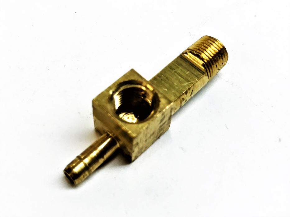 Unbranded Brass 1/8" Male x 1/8" Female x 1/16" Barb Union Tee [Lot of 5] NOS