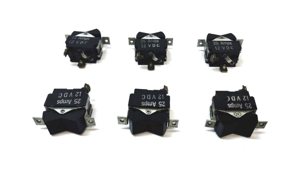 Unbranded 2 Pole/2 Position Momentary Rocker Switch R-327 [Lot of 6] NOS