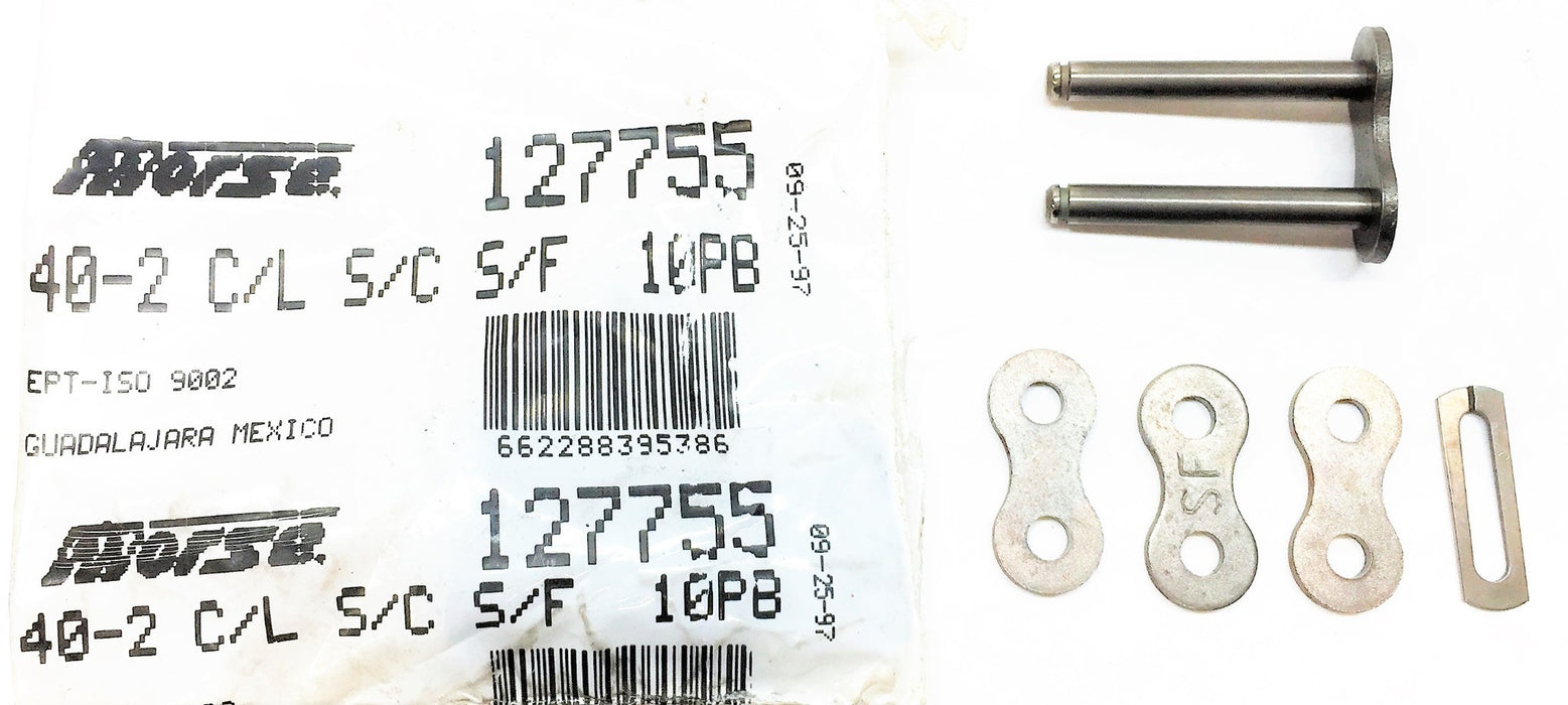 MORSE 40-2 C/L S/C S/F Chain Link 40 Chain 1/2" Pitch 127755 [Lot of 4] NOS
