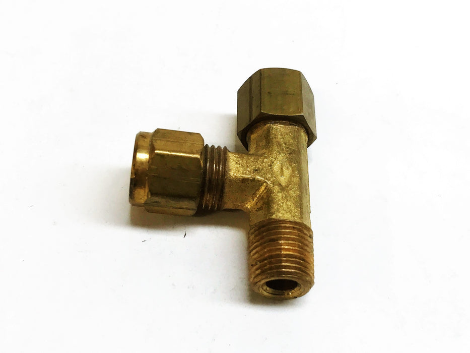 Unbranded Brass 3/16" M x 3/16" M x 1/8" M Compression Tee [Lot of 4] NOS