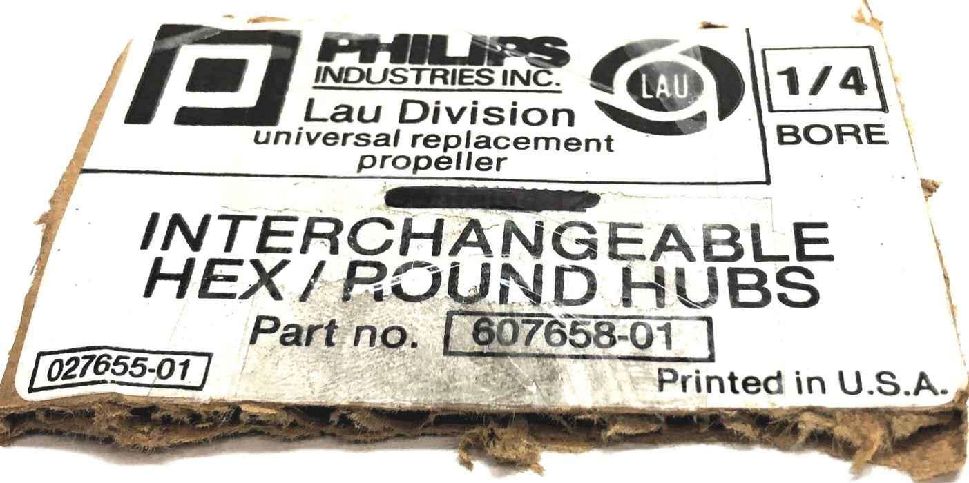 Philips 1/4" Bore Interchangeable Hex/Round Hub 607658-01 [Lot of 2] NOS
