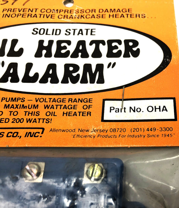 Sealed Unit Parts Solid State Oil Heater Alarm OHA [Lot of 2] NOS