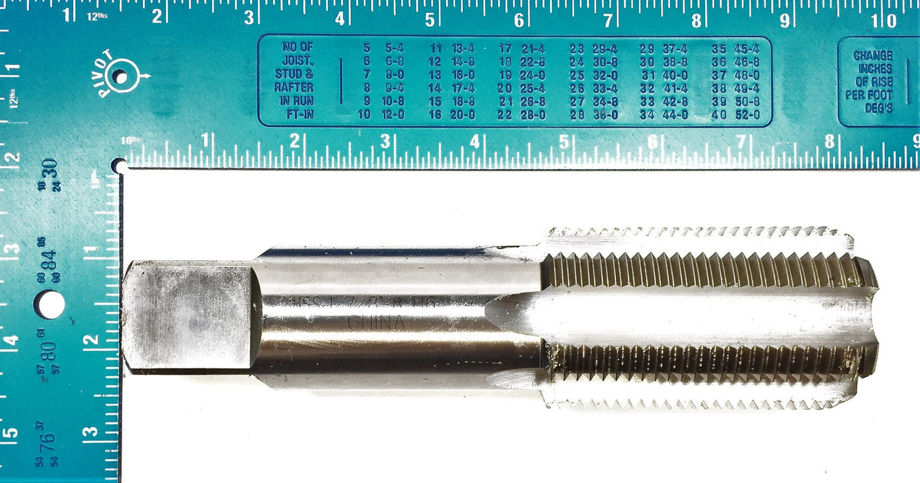 Drill America HSS 1-7/8"- 8 Straight Plug Tap H6 NOS
