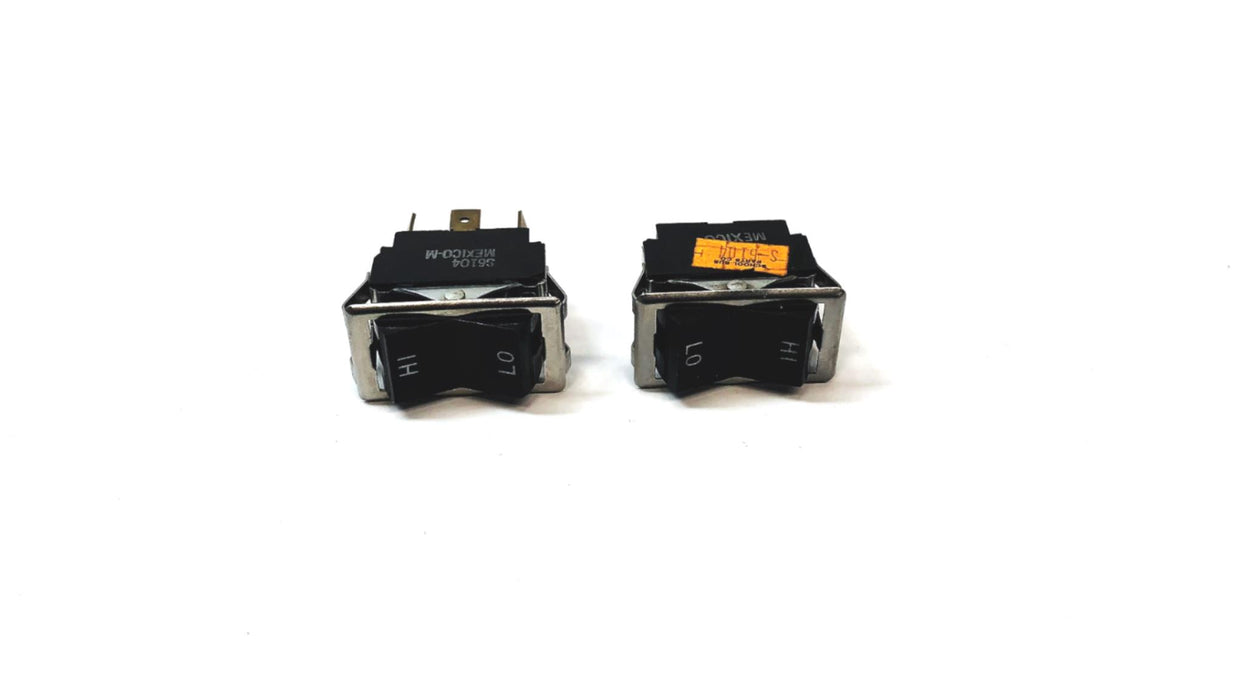 Unbranded 3 Pole High-Low Off Rocker Switch S6104 [Lot of 2] NOS