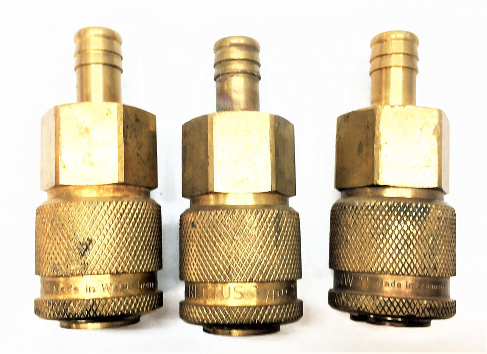 RECTUS Push-On Brass Coupler Type 37 NW 11 [Lot of 3] NOS