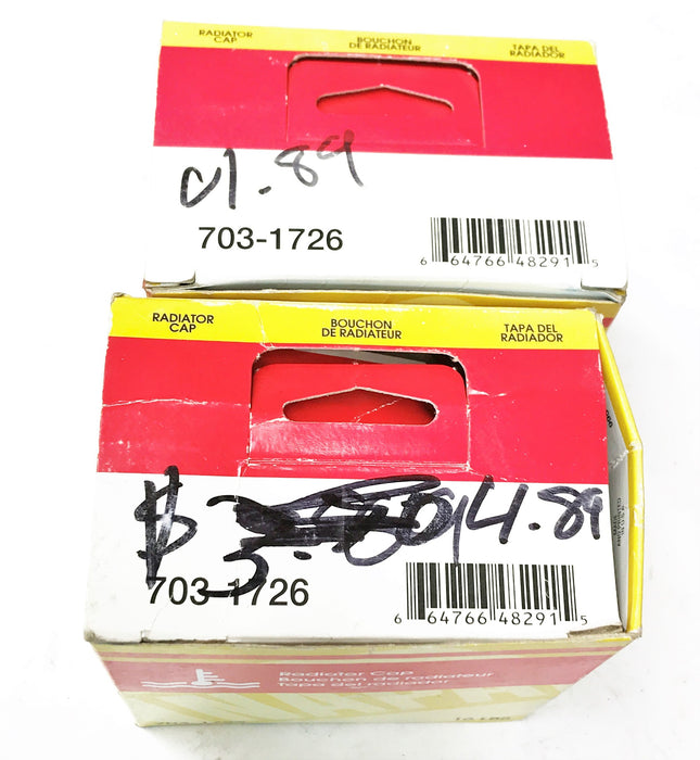 NAPA Radiator Cap 703-1726 [Lot of 2] NOS