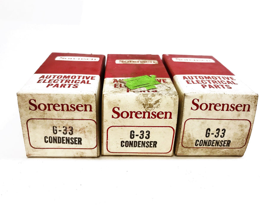 Sorensen Ignition Condenser G-33 [Lot of 3] NOS