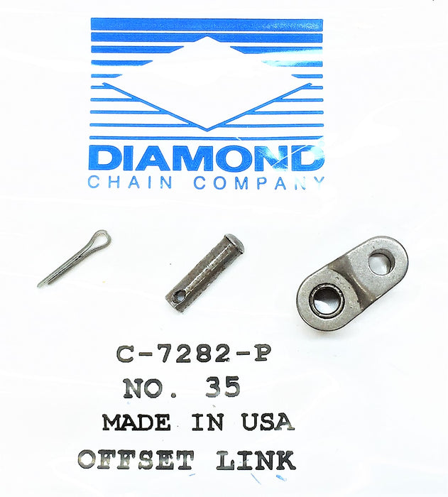 DIAMOND CHAIN COMPANY #35 Offset Chain Link C-7282-P [Lot of 6] NOS
