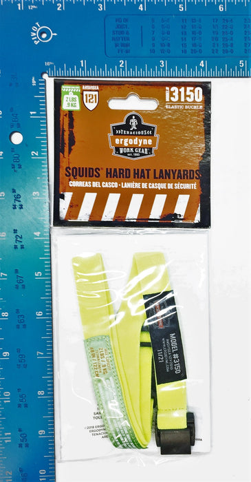 Ergodyne Lime Elastic Hard Hat Lanyard with Loop Buckle 3150 [Lot of 4] NOS
