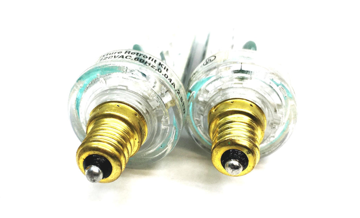 TCP Box of 2 Red Exit Sign Retrofit Lamp With Adapter 20714 [Lot of 2] NOS