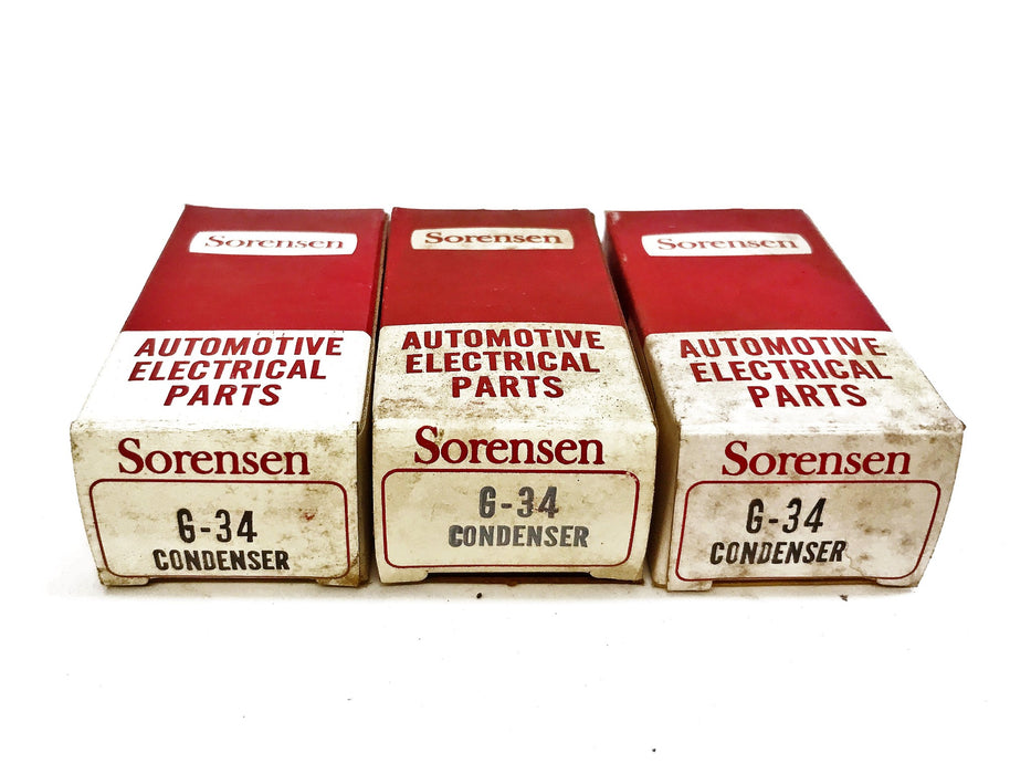 Sorensen Ignition Condenser G-34 [Lot of 3] NOS