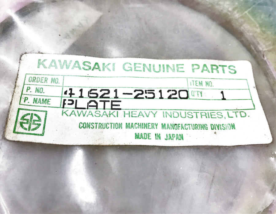 Kawasaki OEM Plate 41621-25120 NOS