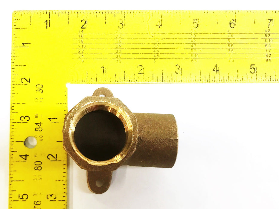Lee/Nibco 1" Female Pent x 1" Sweat 90 Degree Brass Drop Ear Elbow NOS