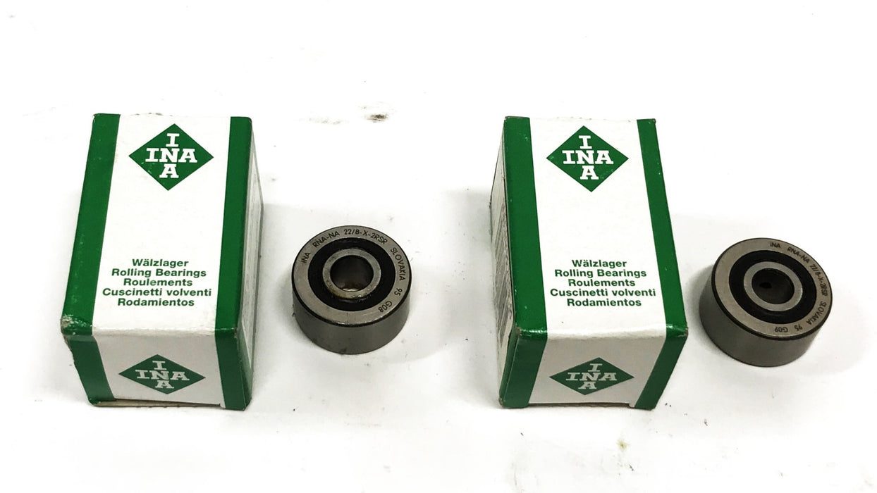 INA Bearings Yoke Type Track Roller RNA-NA22/8-X-2RSR [Lot of 2] NOS