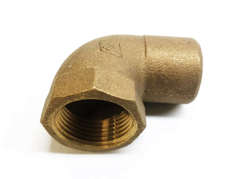 FF 1" Female Pent  x 1" Sweat 90 Degree Brass Elbow [Lot of 3] NOS