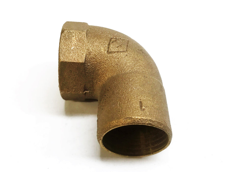 FF 1" Female Pent  x 1" Sweat 90 Degree Brass Elbow [Lot of 3] NOS