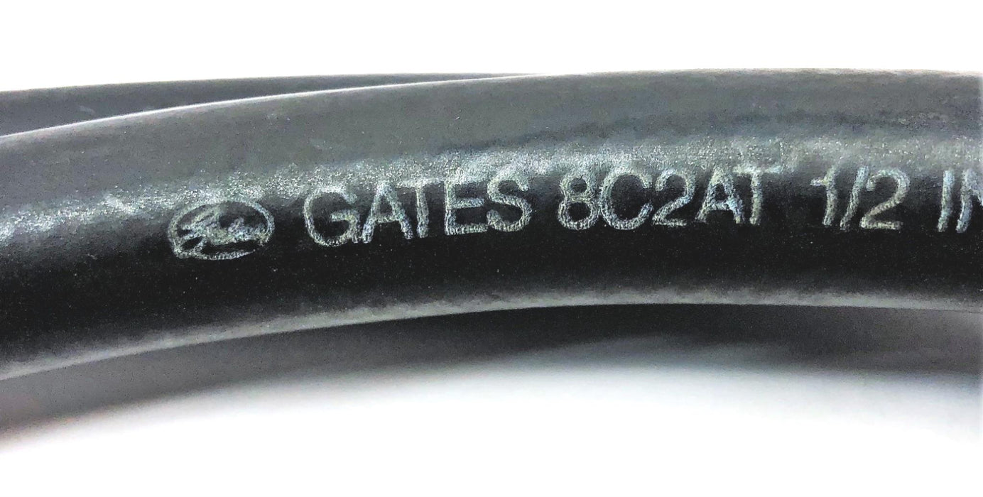 Gates 1/2 Inch SAE 3500 Max PSI 8 Feet OAL Hydraulic Hose 8C2AT USED