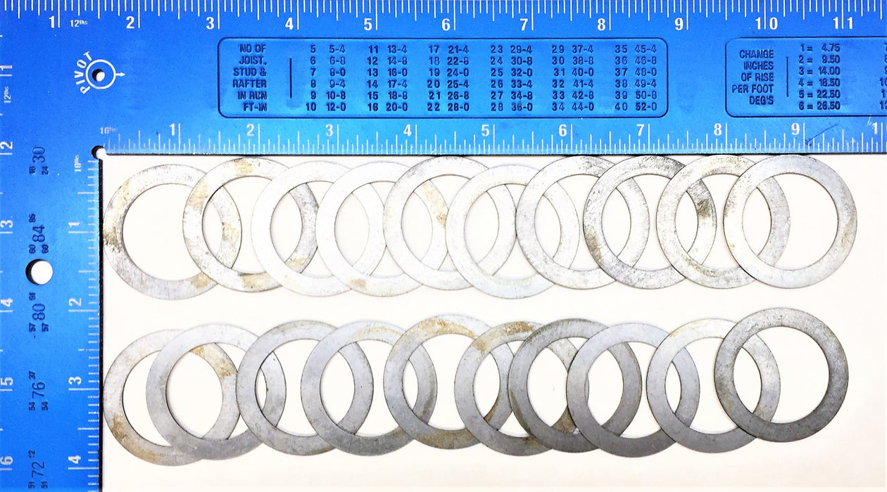 PRECISION BRAND 1-1/4"x1-3/4" (.031 THK) Arbor Shim (10pcs) [Lot of 2] 25255 NOS