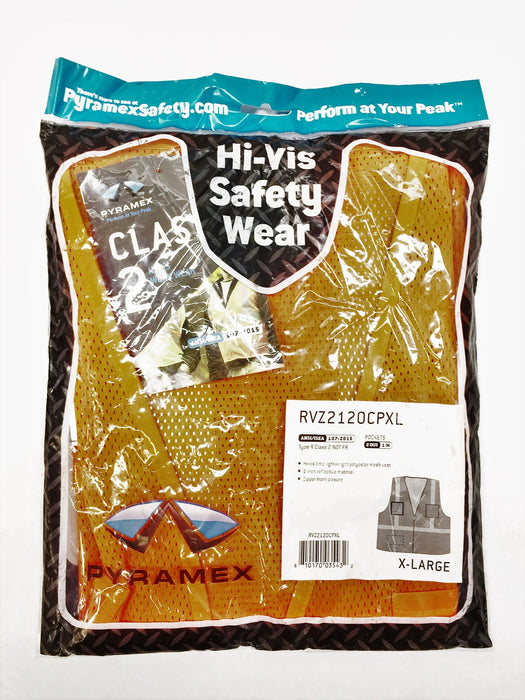 Pyramex Hi-Vis X-Large Orange Lightweight Safety Vest RVZ2120CPXL [Lot of 7] NOS