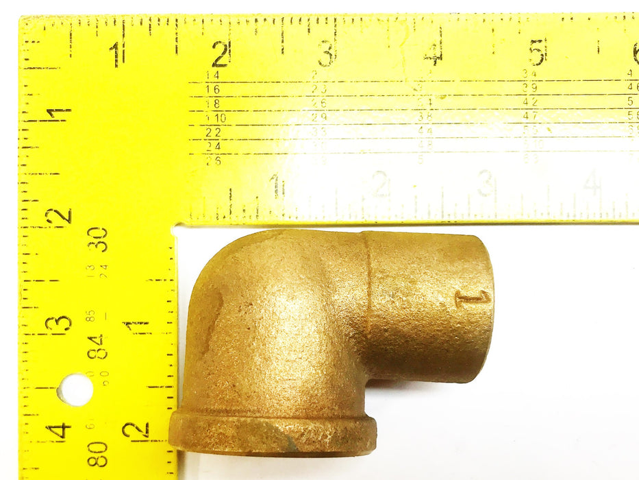 Nibco Bronze 1" Female x 1" Sweat 90 Degree Elbow [Lot of 2] NOS