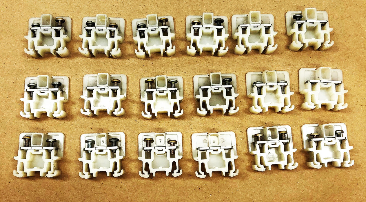 Allen Bradley Style CD White Terminal Block BUL-1492 [Lot of 18] USED