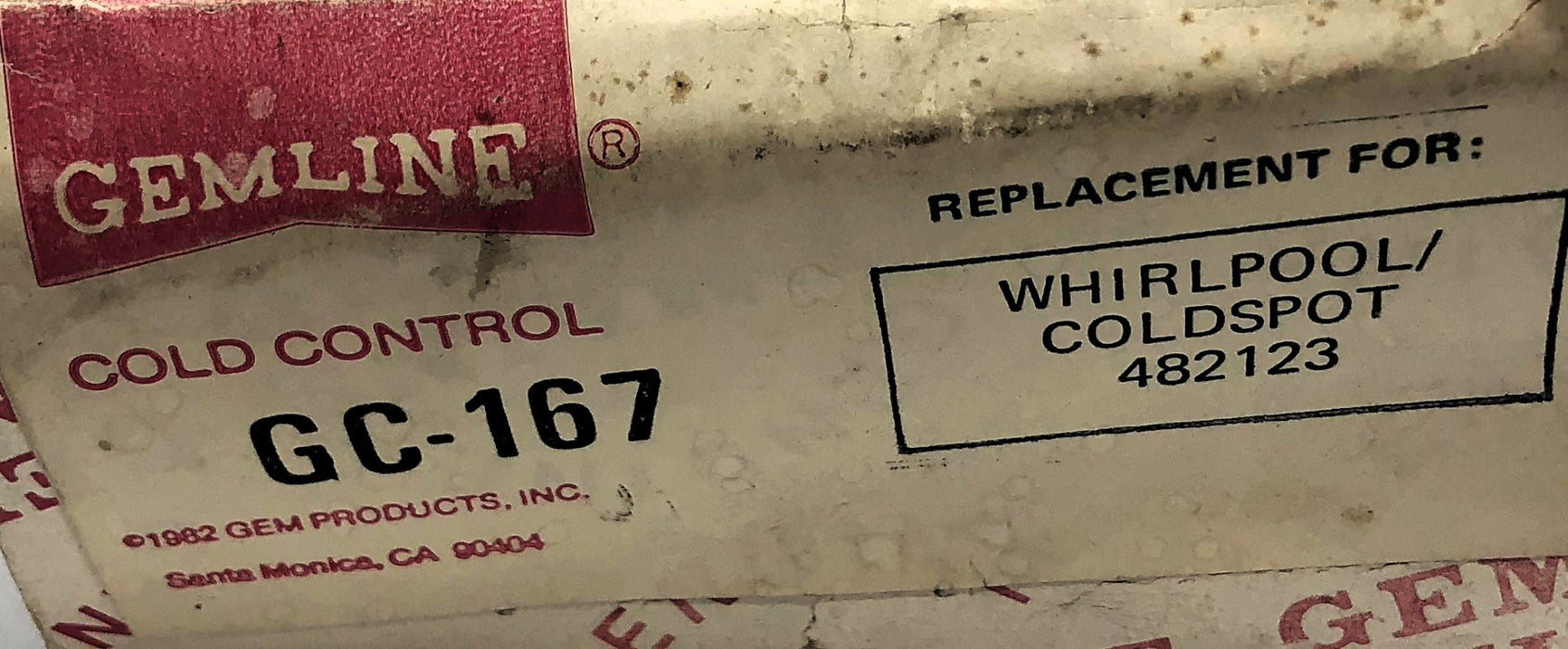 Gemline 120/240 VAC Cold Control GC-167 NOS