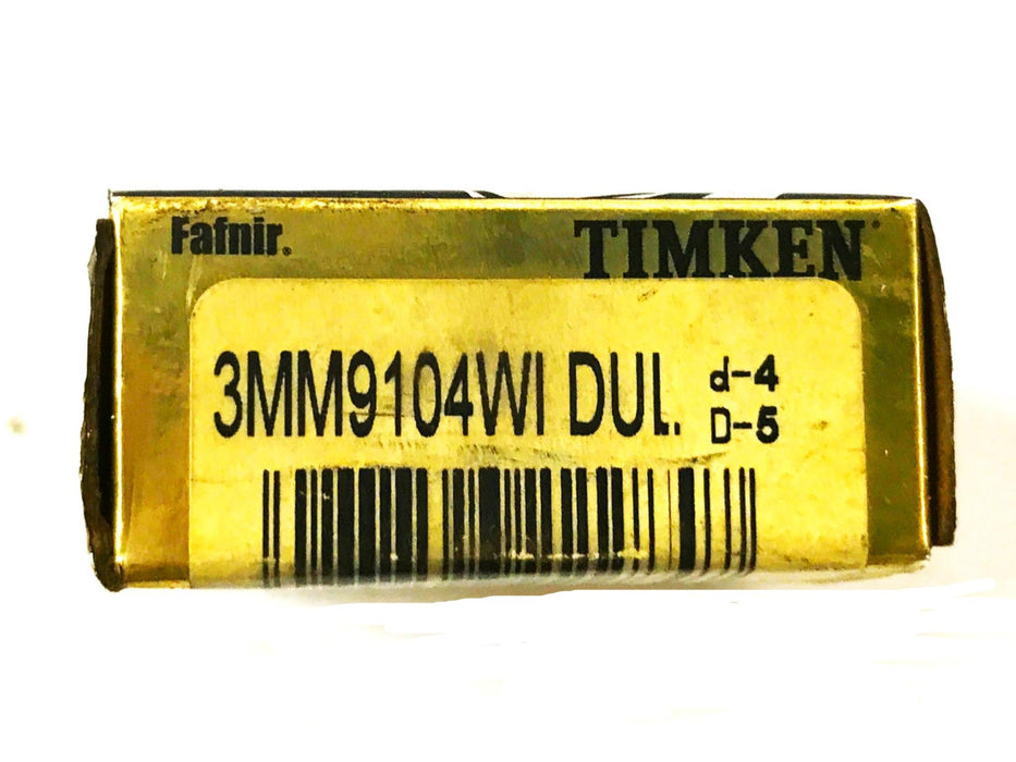Timken/Fafnir Angular Contact Bearing Set 3MM9104WIDUL NOS