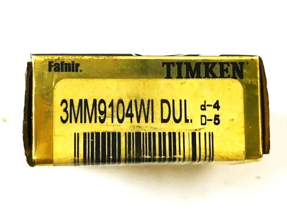 Timken/Fafnir Angular Contact Bearing (Single Bearing) 3MM9104WIDUL NOS