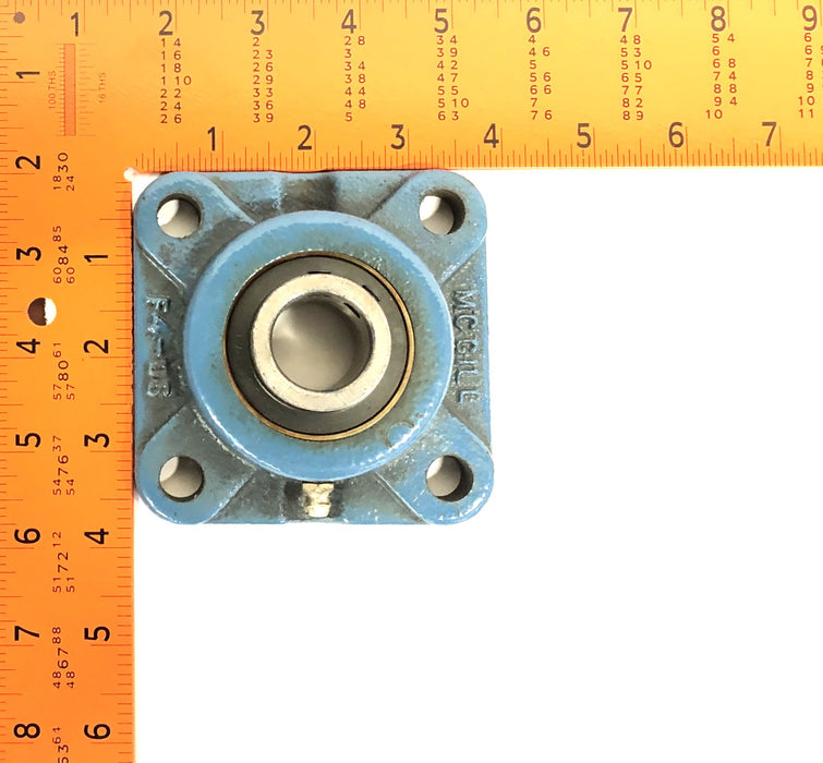 McGill 4-Bolt Flange Mount Ball Bearing Housing And Insert FC4-25-15/16 NOS