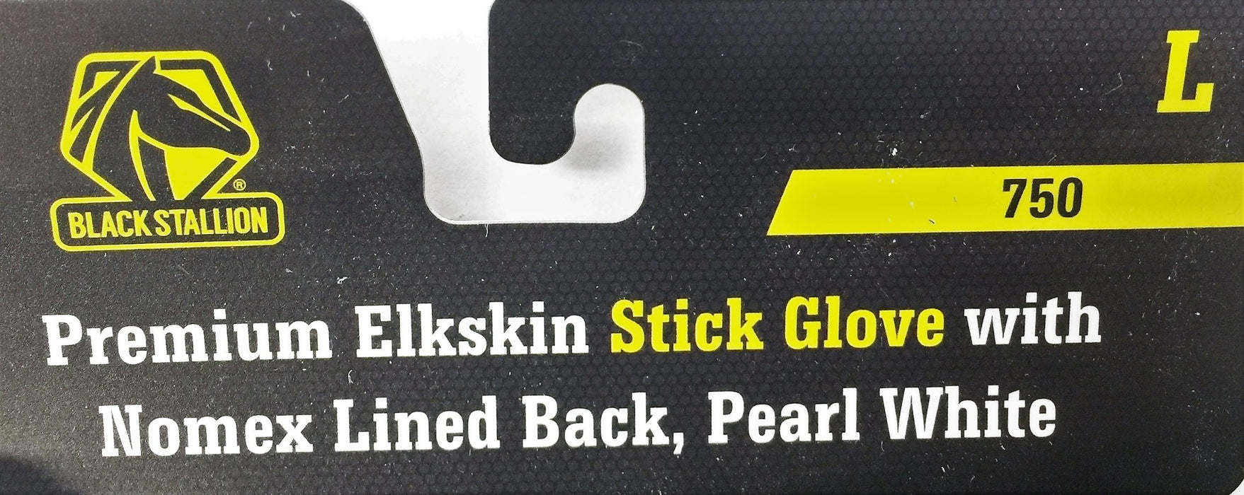Black Stallion L Pearl White Premium Elkskin Glove w/Nomex Lined Back 750 NOS