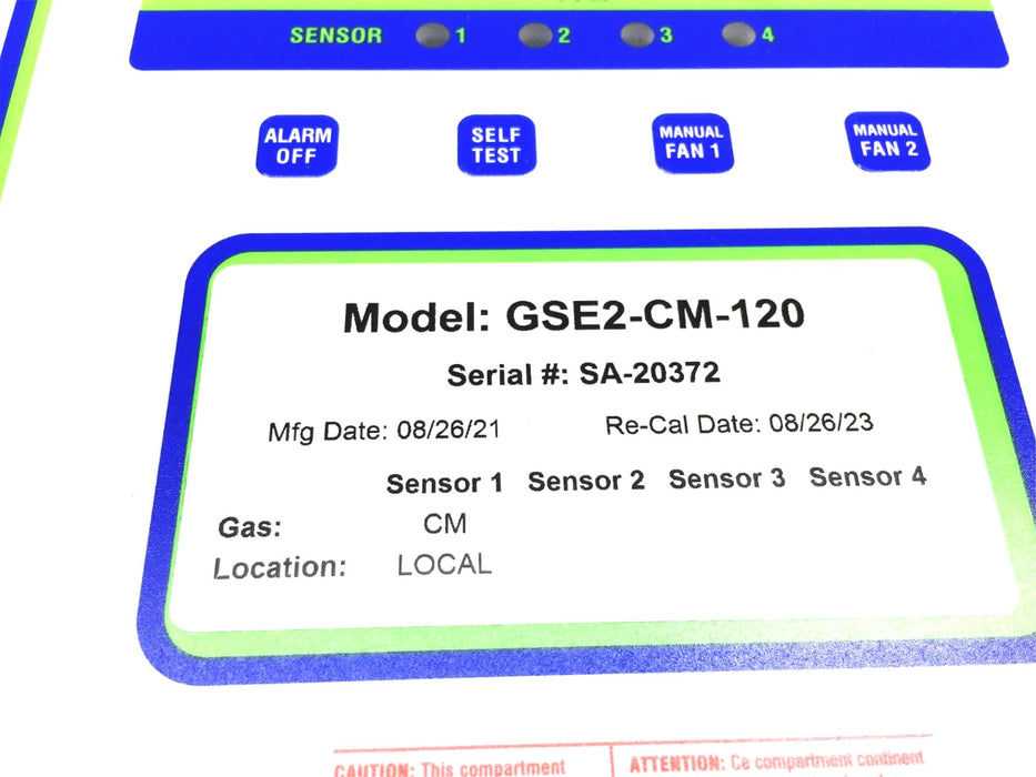 Brasch Series GSE Generation 2 Carbon Monoxide Gas Detector GSE2-CM-120 NOS