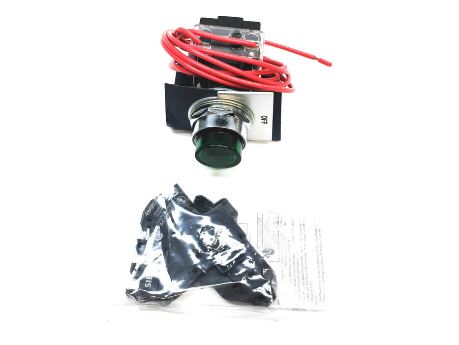 Siemens 120V OFF Green Pilot Light Kit With AUX 49SPL0AGF NOS