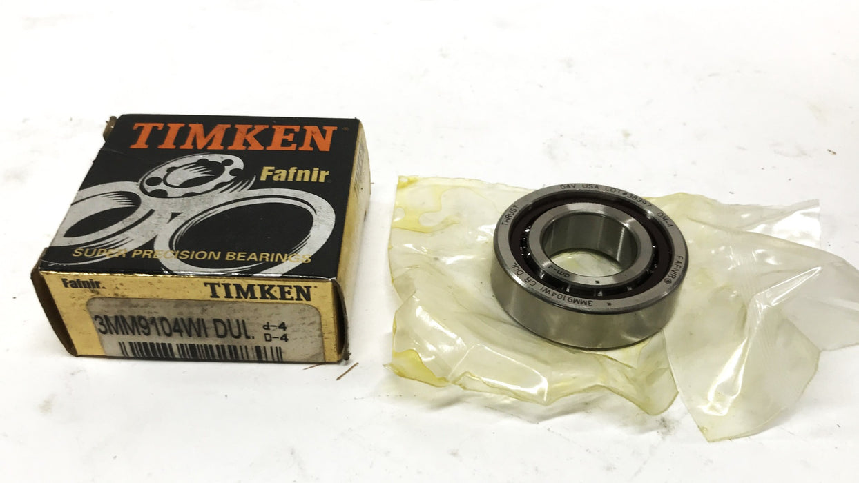 Timken/Fafnir Angular Contact Bearing (Single Bearing) 3MM9104WIDUL NOS