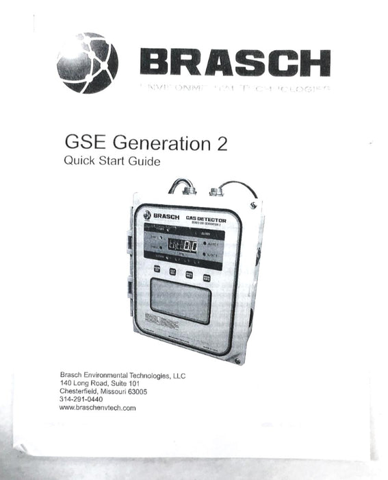 Brasch Series GSE Generation 2 Carbon Monoxide Gas Detector GSE2-CM-120 NOS