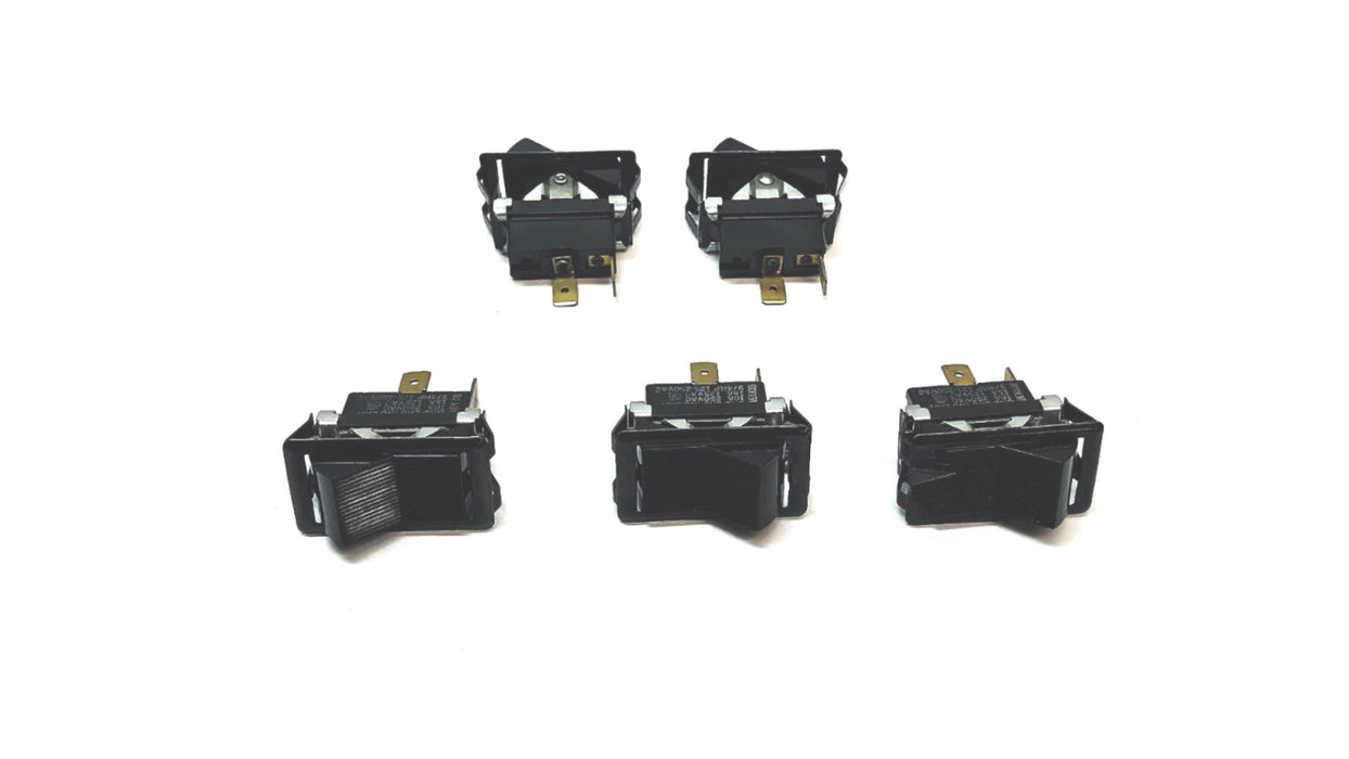 Unbranded 2 Pole/2 Position Rocker Switch NA [Lot of 5] NOS